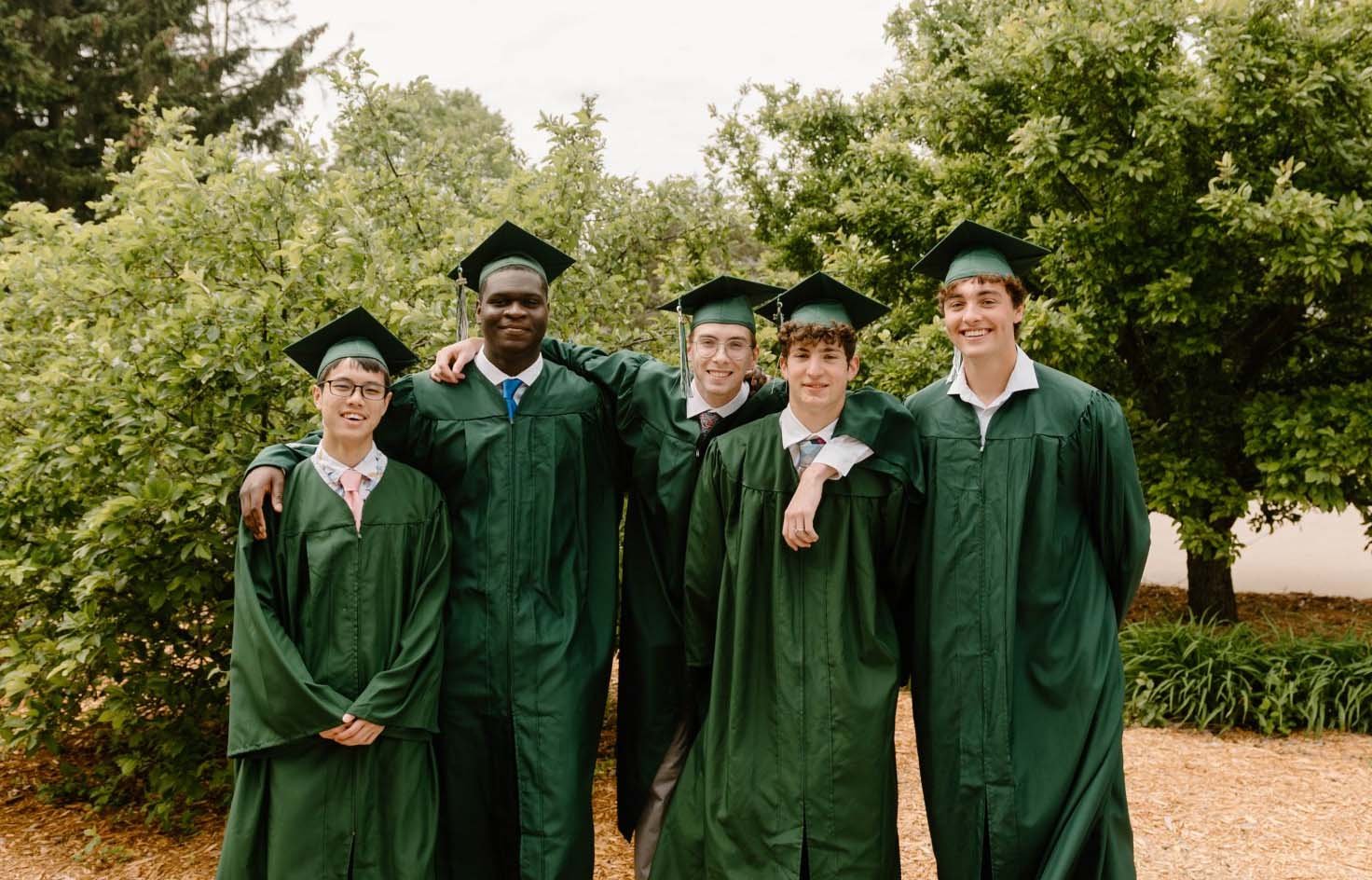 students walking down hallway