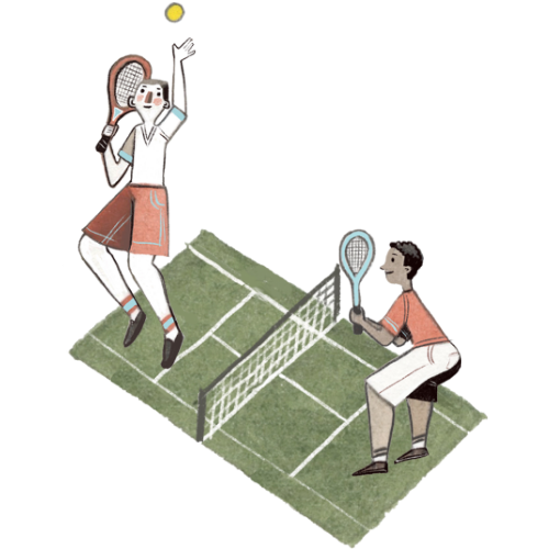 Three outdoor tennis courts